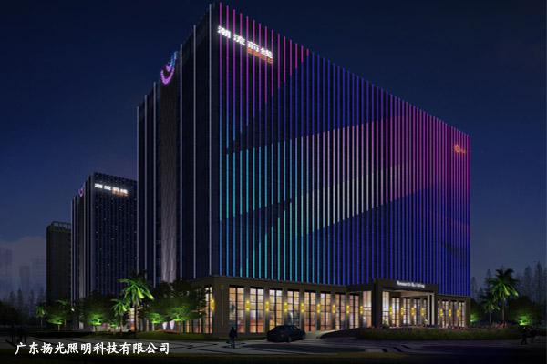 辦公大樓夜景照明設計效果圖