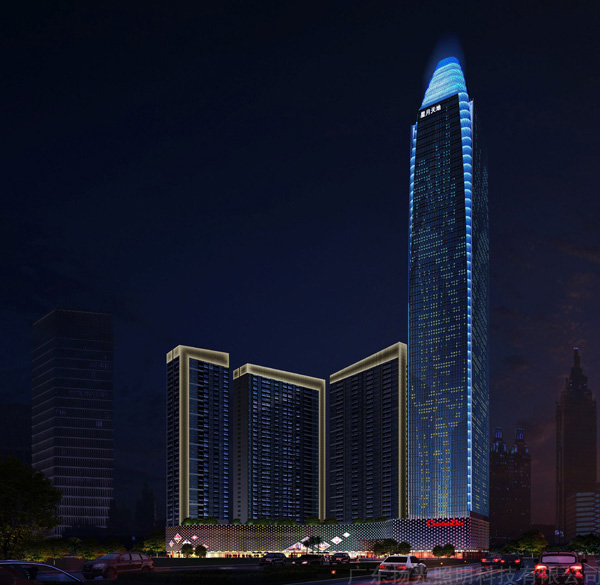 置業大廈夜景亮化效果圖