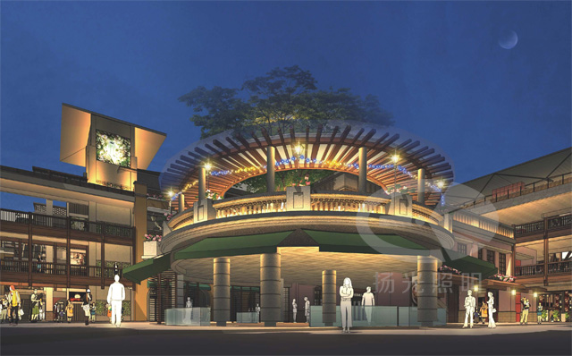 風情商業街照明設計效果圖七