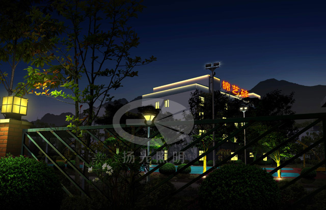 云陽工業園區夜景亮化設計效果圖八
