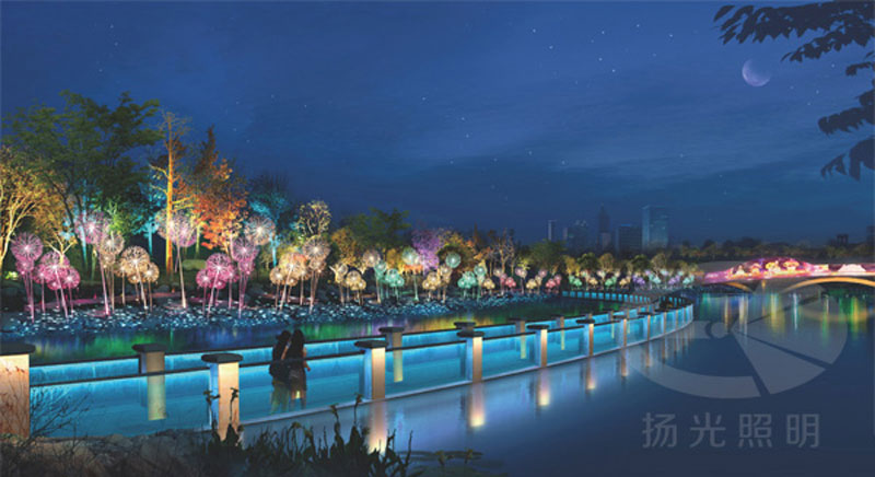 河岸燈光亮化設計效果圖