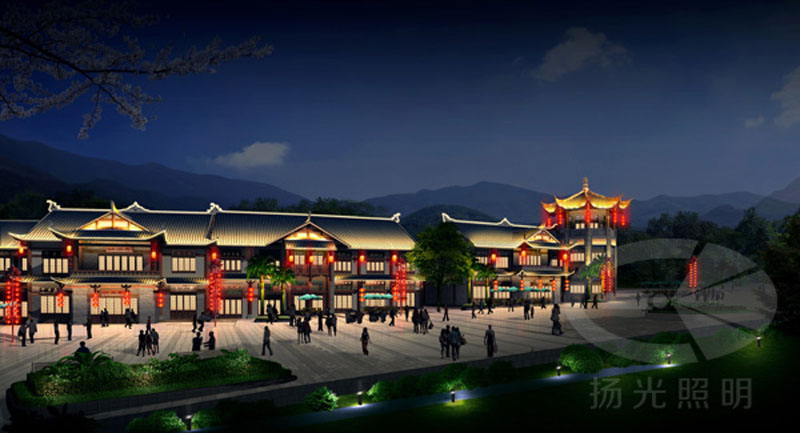 古鎮夜景燈光設計效果圖
