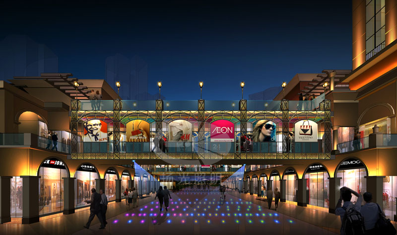 商業街燈光設計效果圖一