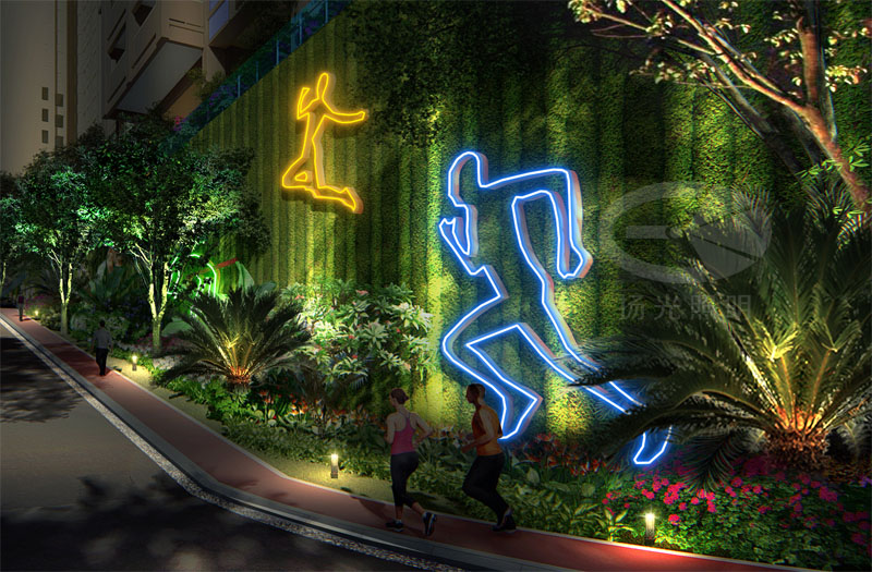 小區植物燈光設計效果圖