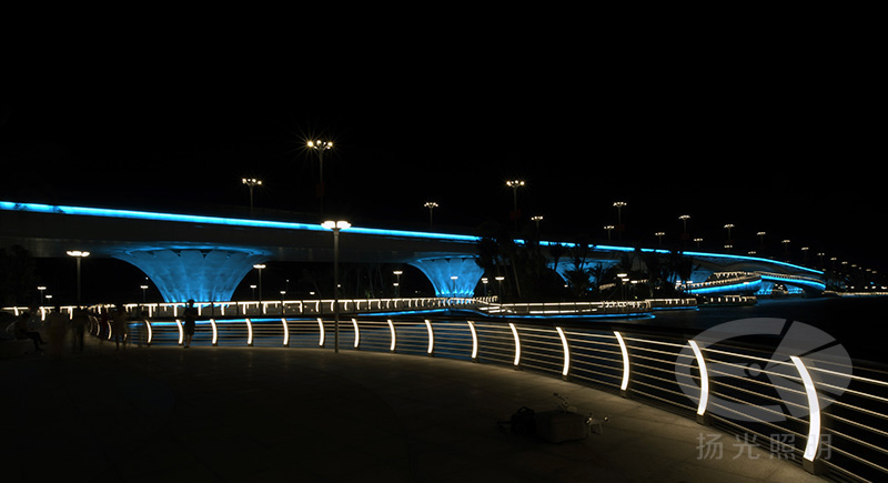 ?；◢u入島橋梁亮化工程實景圖