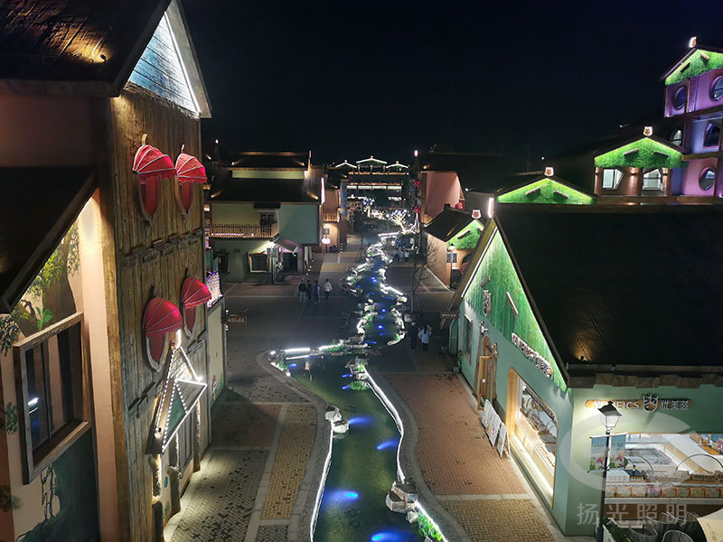 松鼠小鎮泛光照明工程實景圖