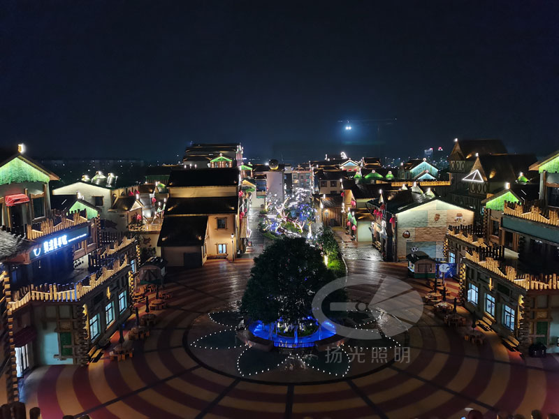 旅游小鎮夜景照明實景圖