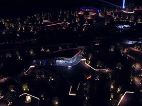 成都鳳凰山體育中心周邊環境夜景照明工程